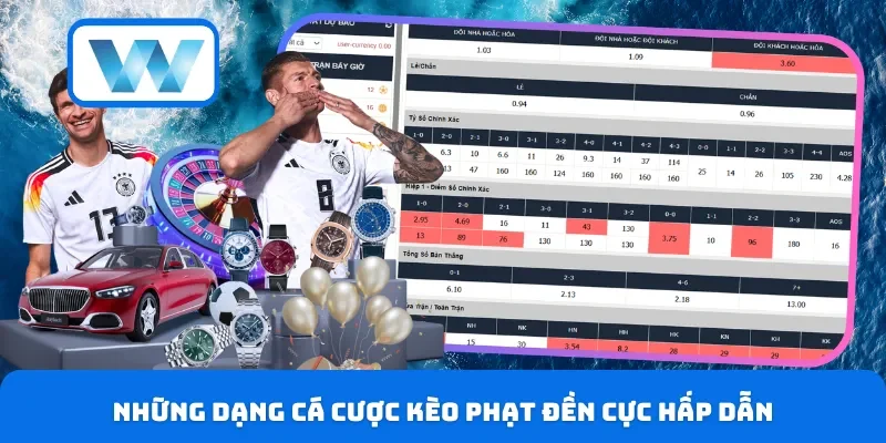 Những dạng cá cược kèo phạt đền cực hấp dẫn